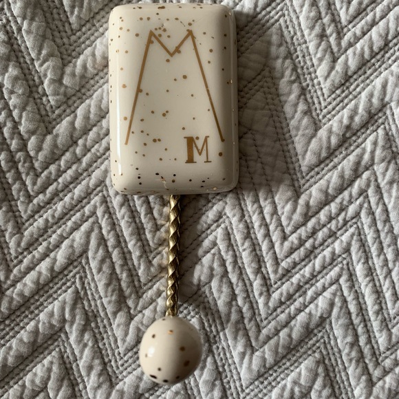 Anthropologie Other - ANTHROPOLOGIE gilded shapes monogram wall hook “M”